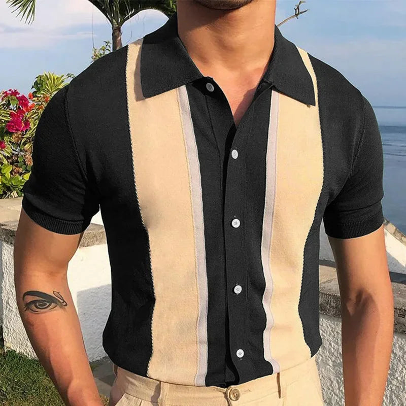 2026 Men's Summer Polo Shirt Short Sleeve Polo Business Party T-Shirt High Quality Men's Polo Shirt Streetwear Casual Knit Tops