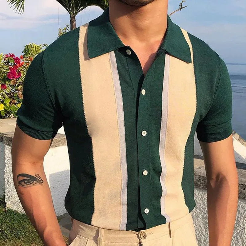 2026 Men's Summer Polo Shirt Short Sleeve Polo Business Party T-Shirt High Quality Men's Polo Shirt Streetwear Casual Knit Tops