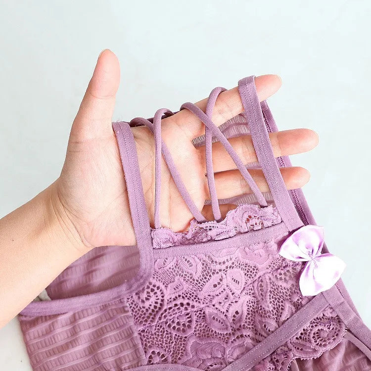 Ladies' Lace Bow Fun Underwear Lightweight, Comfortable, Soft, Breathable Underwear High Beauty Pure Desire Charm Underwear