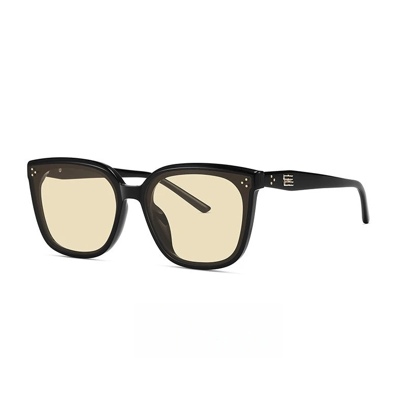 2025 New GM Sunglasses Women's Premium Large Face Slimming Sun Glasses Men's UV Protection LOLOE Fashionable round Face Suitable