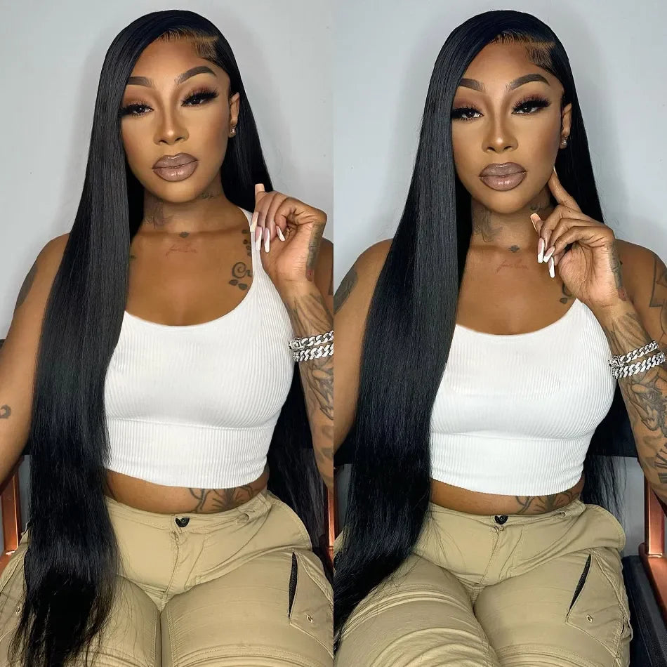 Bone Straight Human Hair Wigs 100% 360 Lace Frontal Wig 13x4 13x6 Lace Front Human Hair Wigs Transparent Lace Wigs for Women
