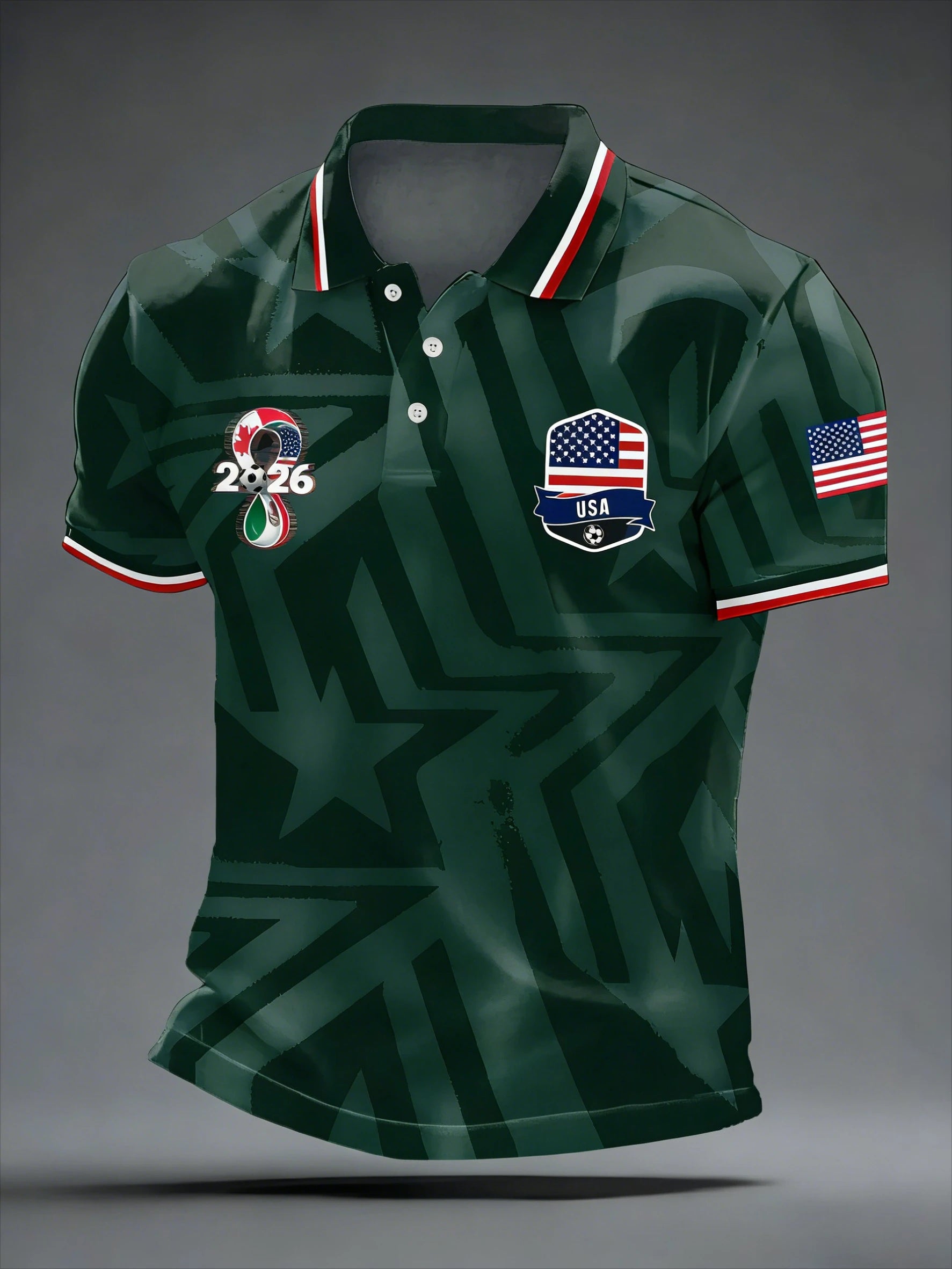 2026 Model Polo Shirt - 3D Printed Image for American Independence Day - Breathable and Quick-drying - Suitable for All Seasons