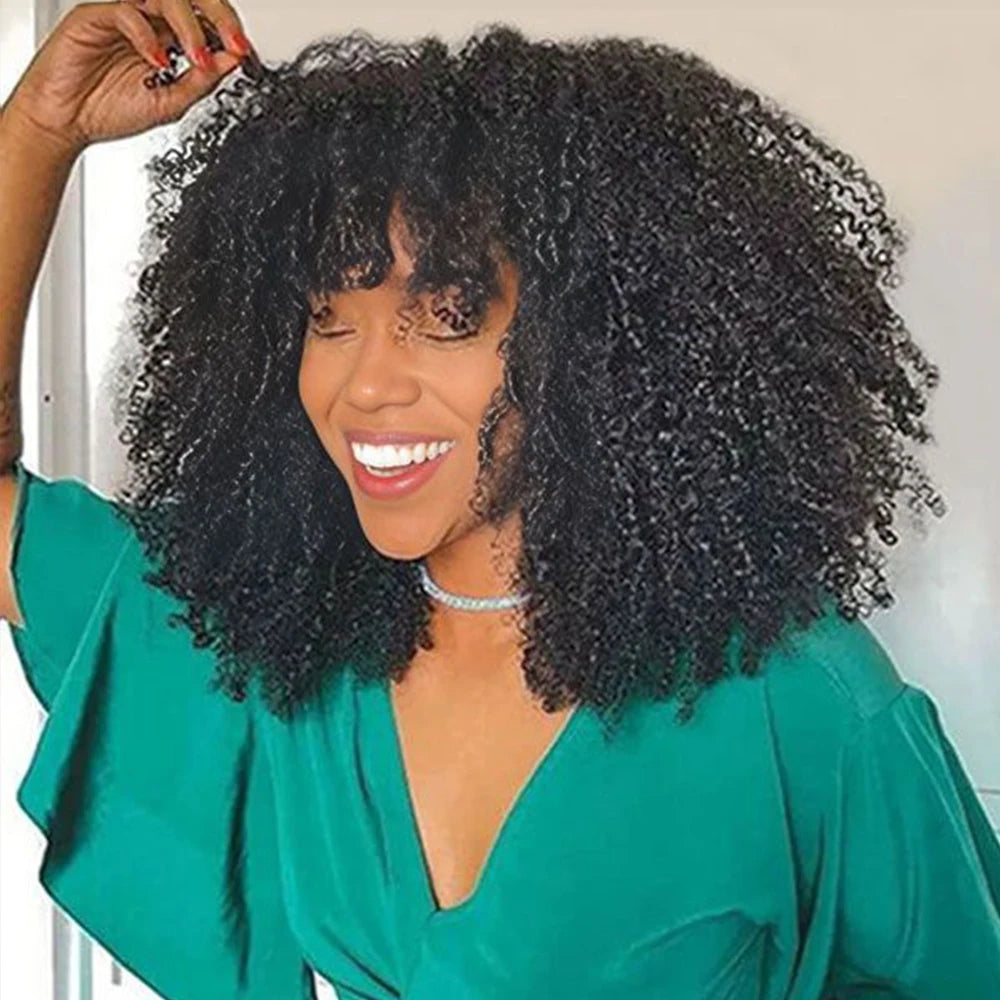 Brazilian Human Hair Bundles Afro Kinky Curly Bundles Human Hair Weaveing Remy Hair Extension For Women 1 2 3 Pcs Natural Color