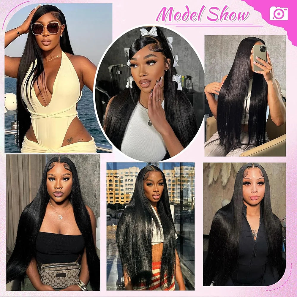 Bone Straight Human Hair Wigs 100% 360 Lace Frontal Wig 13x4 13x6 Lace Front Human Hair Wigs Transparent Lace Wigs for Women
