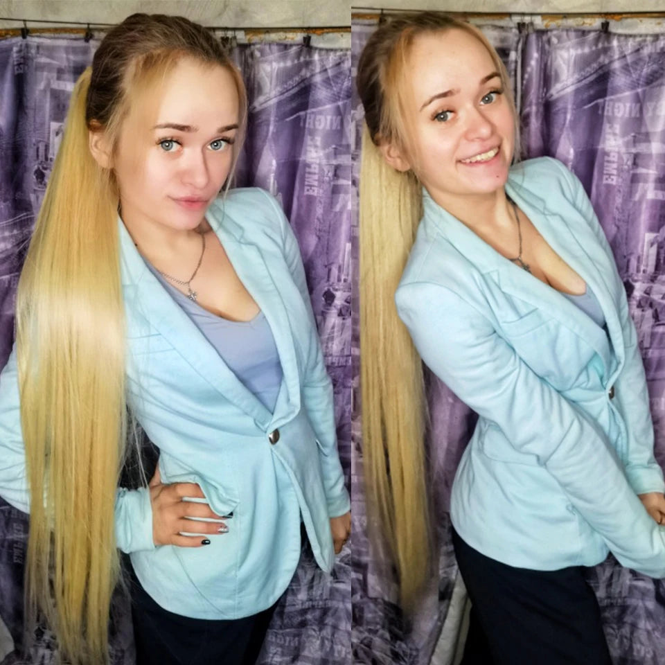 Bone Straight Hair Bundles Salon Natural Hair Extensions Fake Fibers Super Long Synthetic Yaki Straight Hair Weaving Full to End